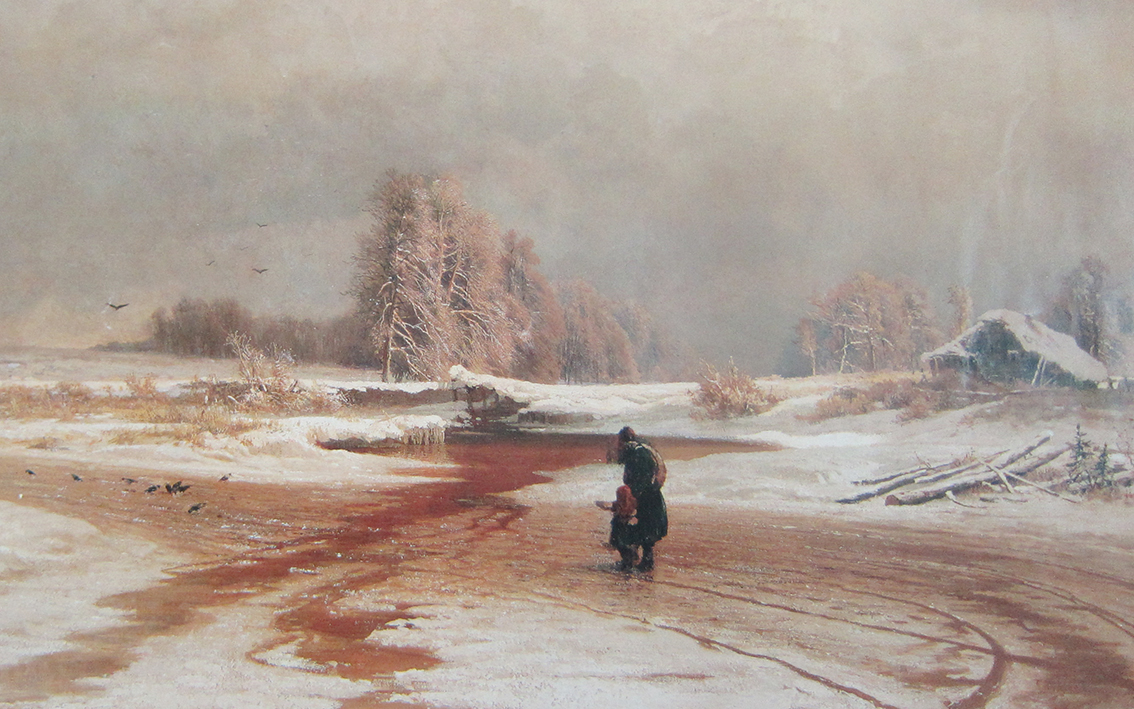 扬州市礼好一然绣研究院苏绣《雪景》：乱针绣工艺的卓越呈现